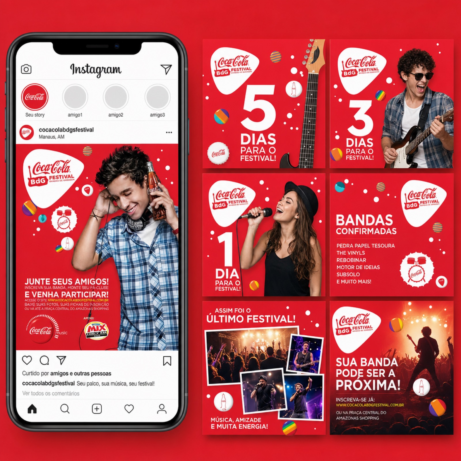 Instagram feed grid Coca-Cola BdG